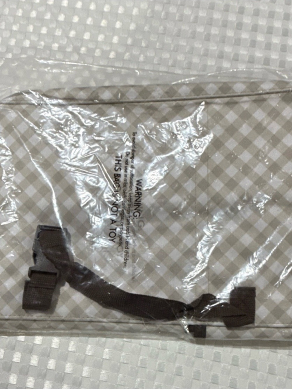 thirty-one Taupe and White Gingham pack and pull caddy - Picture 4 of 4